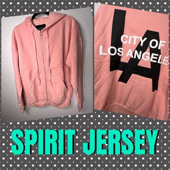 Unbranded Tops - SPIRIT JERSEY full zip “Los Angeles” hoodie 🖤 NWT 🔥 unisex 🔥 small